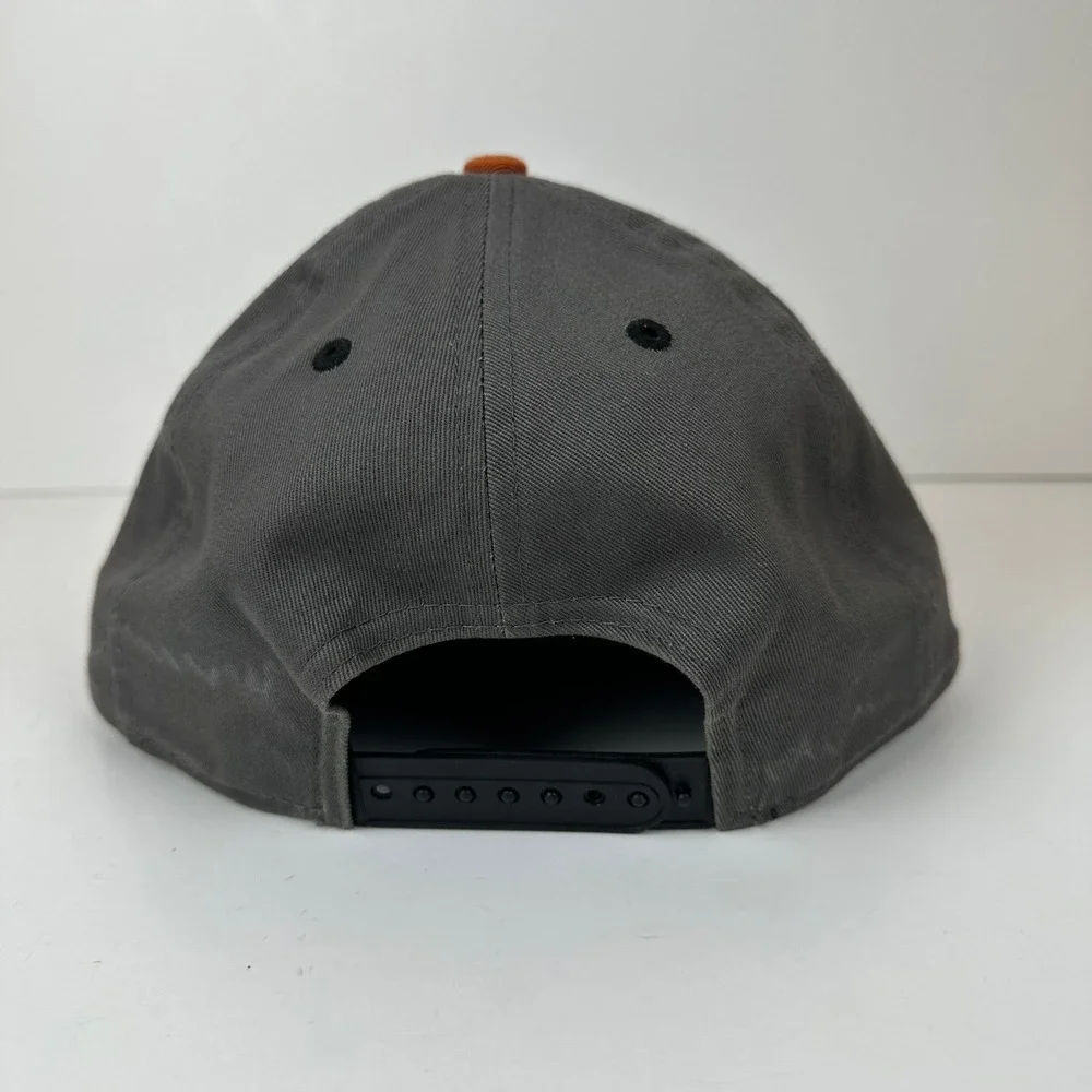 Volcom New Era 9FIFTY Snapback Hat Gray Black Cotton Flat Brim Skate Surf Cap *
